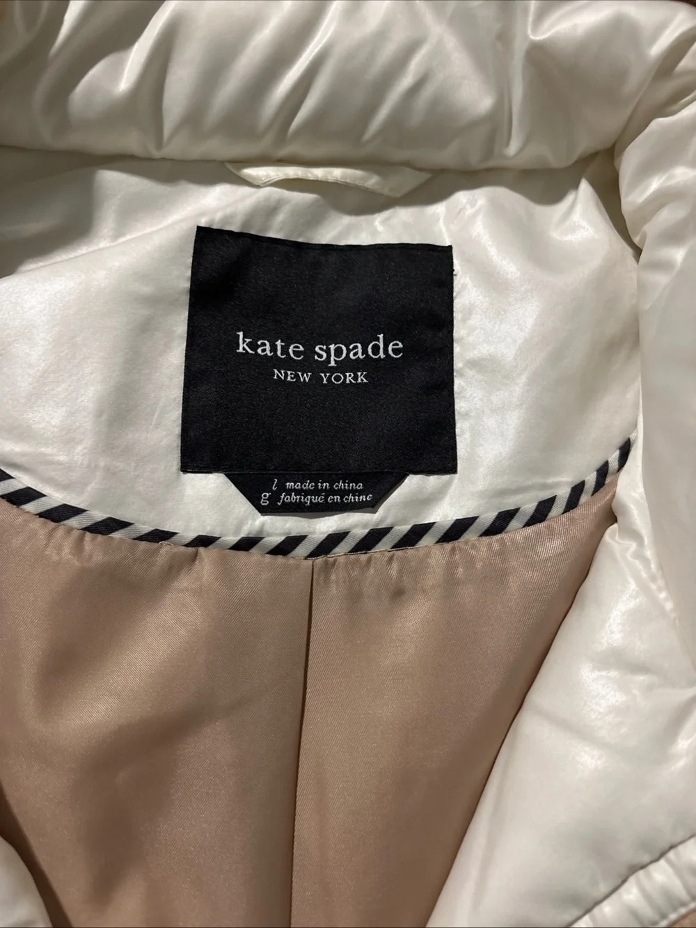 Kate spade Quilted Sleeveless Puffer Vest - Toasted Peanut Size Large